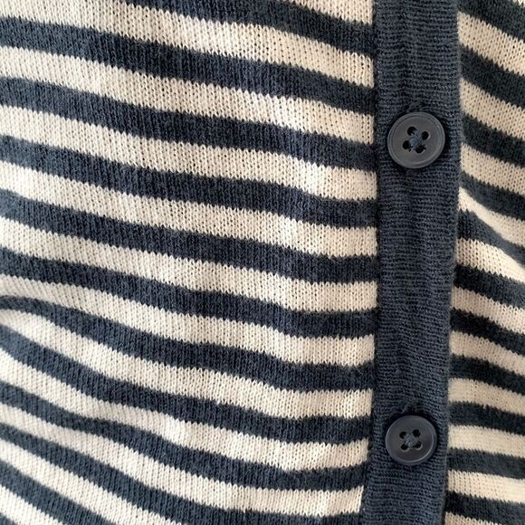 💙Falls Creek Blue Stripes Cotton Cardigan women - Picture 4 of 5